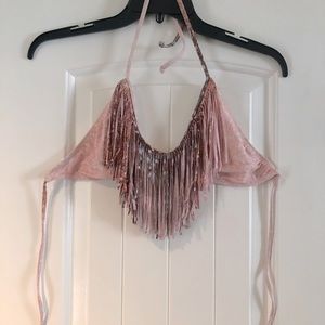 L*Space Fringe Bikini Top (M)
